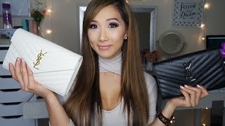 UNBOXiNG  REViEW • YSL SAiNT LAURENT MONOGRAM WALLET ON CHAiN  MAEKELLA CHUNG [upl. by Elidad]