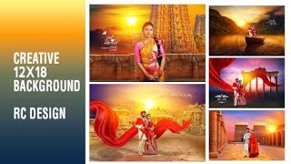 Creative Wedding Background 12×18 RC Design photography photoediting [upl. by Neram435]