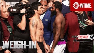 Pacquiao vs Broner WeighIn  SHOWTIME PPV [upl. by Lerad]