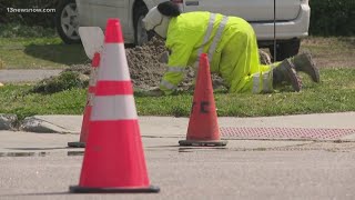 Lanes closed due to gas leak on Granby Street in Norfolk [upl. by Zysk]