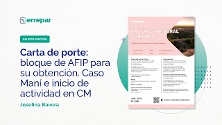 Carta de porte bloque de AFIP para su obtención [upl. by Ilocin]