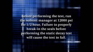 Waters Acquity UPLC performing the static decay test [upl. by Haroun]