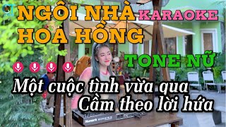 KARAOKE REMIX  TONE NỮ  NGÔI NHÀ HOA HỒNG X MỖI NGƯỜI MỘT NƠI  Vicky Nhung DJ Hyena [upl. by Fina963]