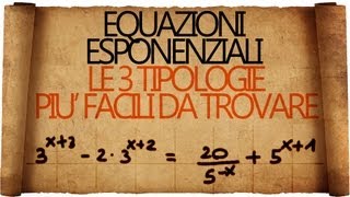 Equazioni Esponenziali  le 3 casistiche più frequenti [upl. by Llerrom591]