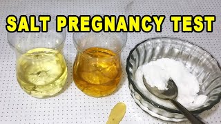 HOME PREGNANCY TEST WITH SALT  HOME PREGNANCY TEST [upl. by Perpetua701]