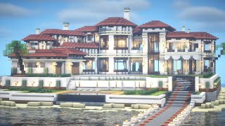 Minecraft Mediterranean Mansion Tutorial  Interior  Part 1 [upl. by Ronnholm]