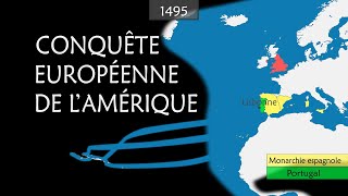 La conquête européenne de lAmérique  Résumé sur cartes [upl. by Arodoet]