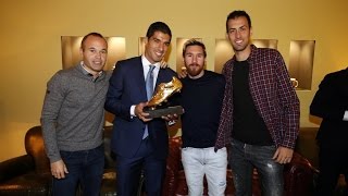 BEHIND THE SCENES  Luis Suárez Golden Shoe ceremony 2016 [upl. by Boulanger488]