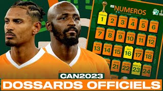 Les numéros officiels des joueurs 🇨🇮 ivoiriens pour la CAN 2023 🏆 [upl. by Ahsiekit559]