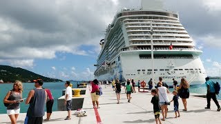 Tortola Cruise Port Tour amp Cruise Ship Scenic Sail Away on Norwegian Escape HD [upl. by Homer]