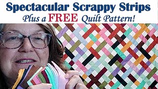 Spectacular Scrappy Strips  Lea Louise Quilts Tutorial [upl. by Blunt14]