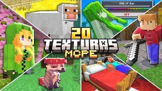 TOP 20 TEXTURAS DE 2024 PARA MINECRAFT PE BEDROCK [upl. by Artkele]