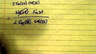 Simplify Trig Expression sin22x2sin2xcos2x [upl. by Yam]