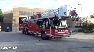 FULL HOUSE Schaumburg Fire Department Engine 51 Truck 51 Spare and Ambulance 51 Responding [upl. by Nivert]