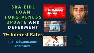 SBA EIDL Loan Forgiveness Update And Deferment  1 Interest Rates Up To 5000000 Alternative [upl. by Iek]