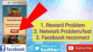 Coin Master Network Problem facebook reconnect problem reward problem [upl. by Anirroc]