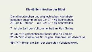 Der Aufbau der Bibel Die 49 Schriftrollen mit den 6670 Büchern und das Buch des Lebens [upl. by Eahcim]