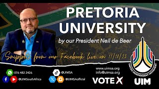 Pretoria University Speech  Live Snippets 11102023 [upl. by Norean]