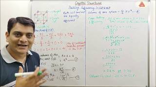 Part 16 Packing Efficiency of CCP amp Derivation Cubic Closed Packing FCC  Solid State Chemistry [upl. by Ert]