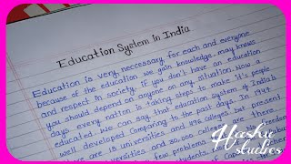 Essay on Educational System in India in English  Educational System in India essay  Hashu studies [upl. by Aniuqahs359]