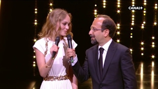 LilyRose Depp et Asghar Farhadi  quotNous déclarons ouvert le 70ème Festival de Cannesquot [upl. by Ahsoem]