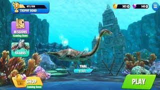 Hungry Shark Primal  Thal New Shark Unlocked and Upgraded  New Game Coming Soon Android gameplay [upl. by Ahcilef]