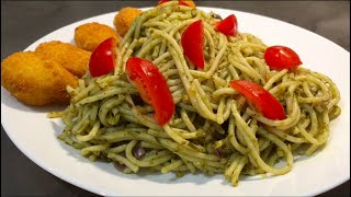 Pesto Spaghetti with Ready Made Sauce  Easy and Quick Recipe  Italian Pesto Pasta [upl. by Persons]