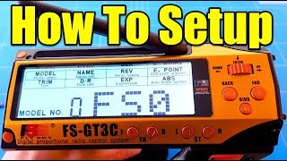 FlySky FSGT3C Setup Transmitter For Any Rc Car or Boat  How To [upl. by Leibarg]