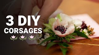 How to Make a Corsage 3 Ways for Prom or Weddings [upl. by Girand793]