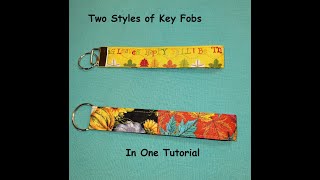 Scrap Fabric Key Fobs  Two Tutorials in One [upl. by Ehling667]