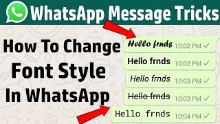 How to Change Text Massage Format In WhatsApp Without Using Any App  WhatsApp Massage Tricks [upl. by Ehrsam]