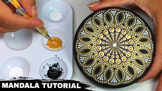 Mandala Art Dot Painting Rocks Painted Stones  How to Paint Mandala for Beginners Tutorial mandala [upl. by Kristyn693]