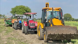 JCB 3dx Xpert Loading Mud Trolley  New Holland 3630  John deere Tractor  4wd Mahindra Arjun NOVO [upl. by Leisam878]