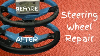 How To Restore A Leather Steering Wheel amp Re Colouring Repair [upl. by Celik261]