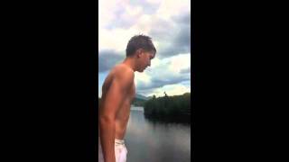 Saranac Lake  Bluff Island Cliff Jumps [upl. by Ahsauqram]