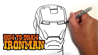 How to Draw Iron Man  Step by Step Video [upl. by Cohl]