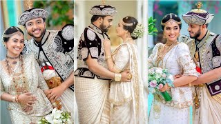 Sri Lankan Traditional Wedding Couple Outfit Designs  Wedding Couple Outfit AshiFashion [upl. by Daile]