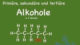 Primäre sekundäre und tertiäre Alkohole  in 3 Minuten [upl. by Aeikan]