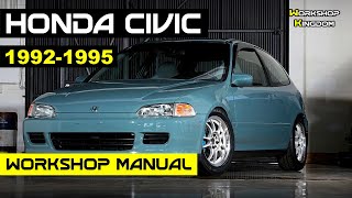 HONDA CIVIC 19921995 Repair Manual  ENGLISH  Download PDF  Service Factory Workshop [upl. by Fenny]