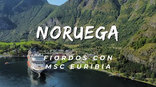 🇳🇴 Norwegian Fjords Cruise  Crucero Fiordos Noruegos  MSC Euribia 2023 cinematic drone video [upl. by Ahsinaj]