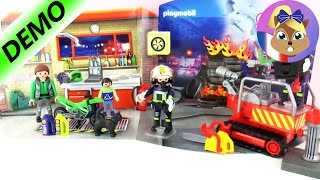 Calendrier de lAvent PLAYMOBIL 2016 Pompiers en action Français  Ouverture des 24 portes [upl. by Chrysler]