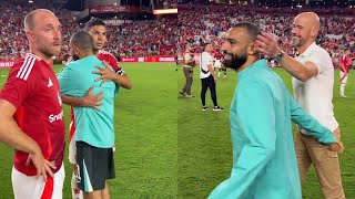 Mohamed Salah comfort Ten Hag Casemiro after Liverpool vs man united [upl. by Verina606]