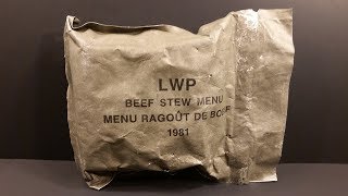 1981 Canadian LWP Lightweight Patrol Ration Vintage MRE Review Meal Ready to Eat Taste Test [upl. by Jenna718]