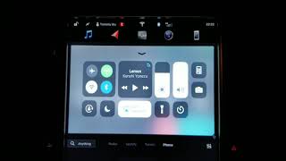 Iphone mirroring on Tesla Model S  Using Waze and music play [upl. by Tijnar]