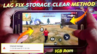 Free Fire Lag Fix Storage Clean Method For 1GB Ram [upl. by Haela]