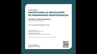 PAUTAS PARA LA REGULACIÓN DE HONORARIOS PROFESIONALES [upl. by Icyac682]