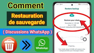 Comment Récupérer messages whatsapp Sans Sauvegarde Sur Android 2023 [upl. by Akener]