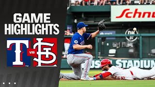 Rangers vs Cardinals Game Highlights 73024  MLB Highlights [upl. by Dnumsed]