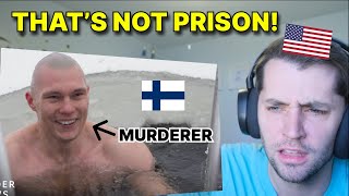 American reacts to Prisoners In Finland Live In Open Prisons [upl. by Atnauqahs]