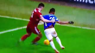 Alfredo Morelos Red Card Rangers Vs Aberdeen longer version [upl. by Drake]